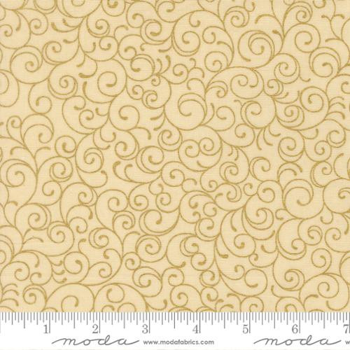 Moda - Merry Manor Metallic - Swirl Blenders, Cream