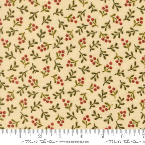 Moda - Merry Manor Metallic - Berry Blenders, Cream