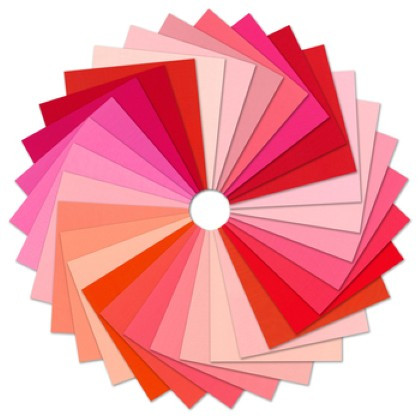 Robert Kaufman - KONA BOM: Color Patchwork Party, Ruby