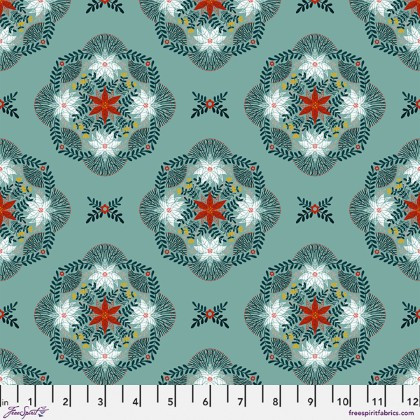Free Spirit - Silent Night - Flowers in the Thicket, Teal