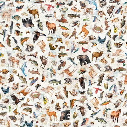 Quilting Treasures - Mid-Atlantic Shop Hop 2026 - Mid Atlantic Wildlife, Oatmeal