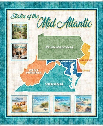Quilting Treasures - Mid-Atlantic Shop Hop 2026 - 36" Panel, Multi