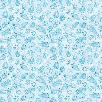 Quilting Treasures - Mid-Atlantic Shop Hop 2026 - Animal Tracks, Light Blue