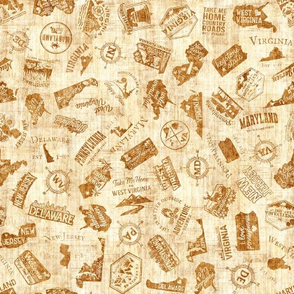 Quilting Treasures - Mid-Atlantic Shop Hop 2026 - Mid Atlantic Icons, Tan