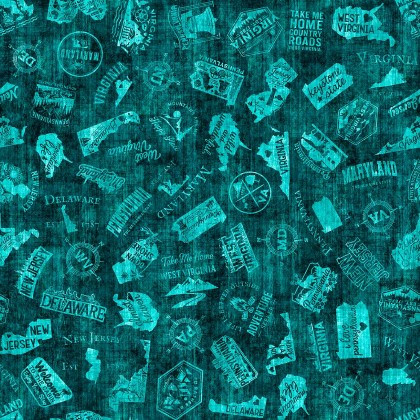 Quilting Treasures - Mid-Atlantic Shop Hop 2026 - Mid Atlantic Icons, Dark Teal