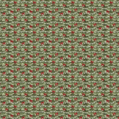 3 Wishes - Very Merry Gingerbread - Sweet Pine & Bows, Green