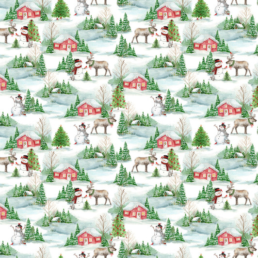 3 Wishes - Frosty Hollow - Snowy Hollow Scenic, White