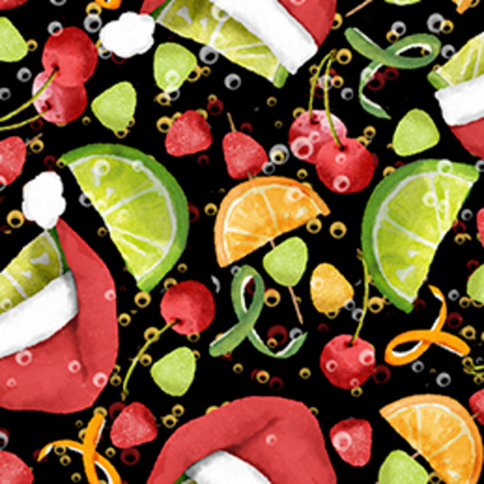 3 Wishes - Happy Alcoholidays - Santa's Fruit Fiesta, Black