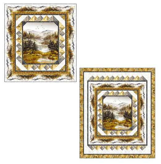 Northcott - Digital Quilt Top - Misty Morning