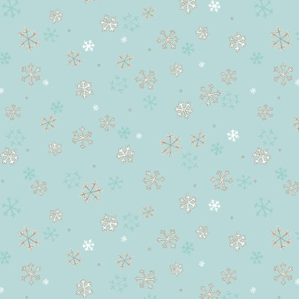 Clothworks - Guess How Much I Love You 2026 - Snowflakes, Teal