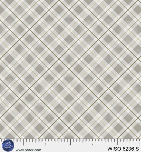 P & B Textiles - Winter Song - Calm Gingham, Silver