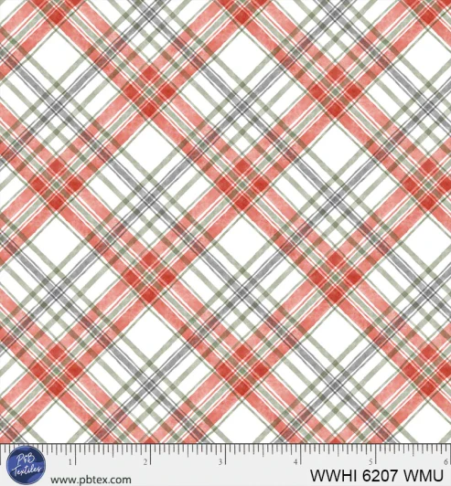 P & B Textiles - Woodland Whispers - Christmas Plaid, Multi
