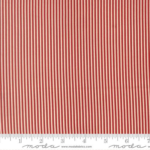 Moda - Joyful Gatherings II - Peppermint Stripes, Cloud Crimson