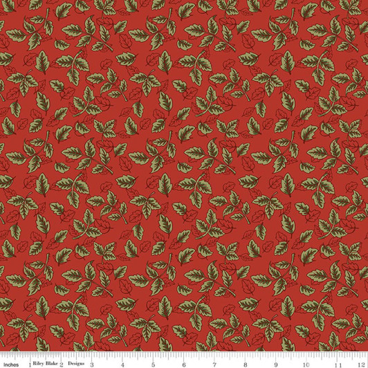 Riley Blake - Tangled Garden - Leaves, Red