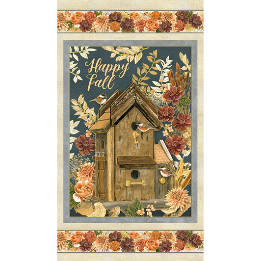 Robert Kaufman - Hello Fall - 24" Happy Fall Panel, Harvest