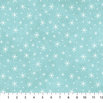 Northcott - Holly Jolly - Snowflakes, Turquoise