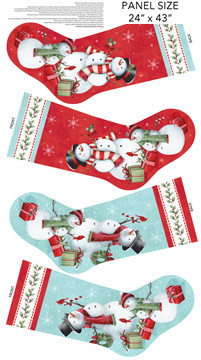 Northcott - Holly Jolly - 24" Stocking Panel, White