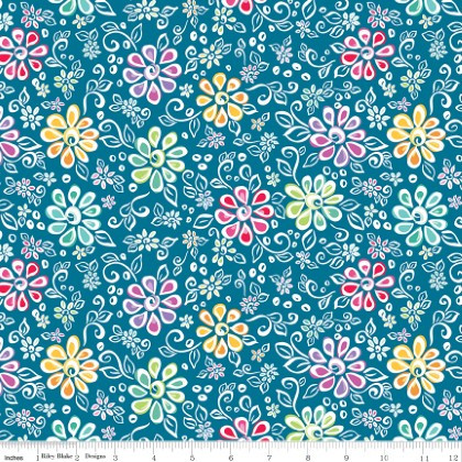 Riley Blake - Chasing Rainbows - Main Print, Paradise