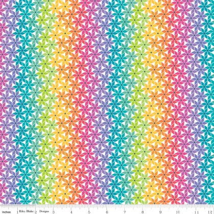 Riley Blake - Chasing Rainbows - Stellar Weave, Rainbow