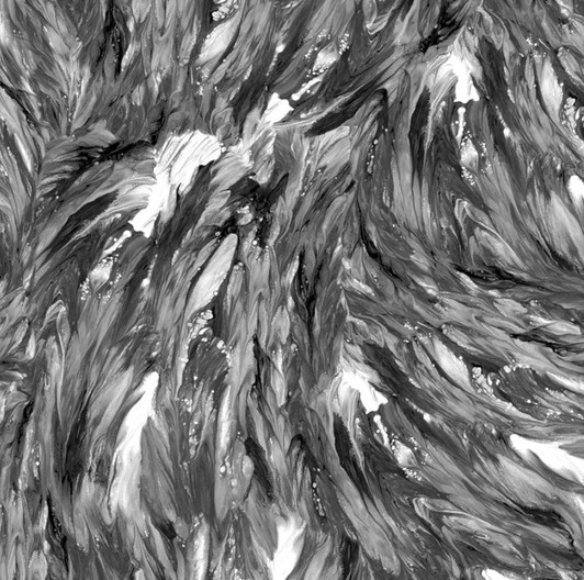 P & B Textiles - 108" Fluidity Wide III - Painted Marble, Black/White