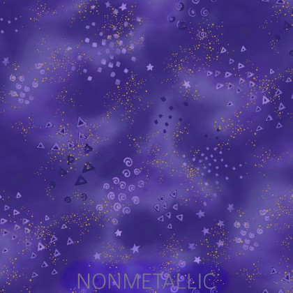Clothworks - 108" Laurel Burch Digital - Glitter, Dark Purple