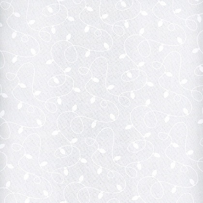 Wilmington Prints - Stocking Stuffers 2 - String Lights, White on White