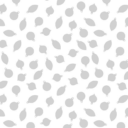 Wilmington Prints - Stocking Stuffers 2 - Ornaments, White on White