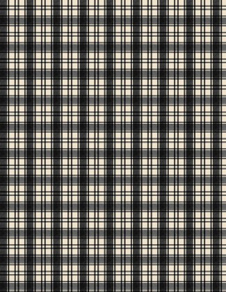 Wilmington Prints - Cardinal Charm - Plaid, Cream/Black