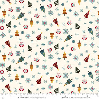 Henry Glass - Nordic Holiday - Tossed Trees, Cream