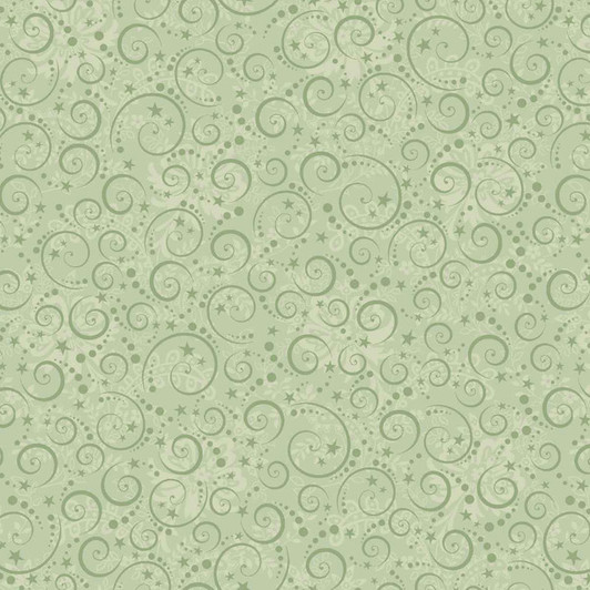 Henry Glass - Nordic Holiday - Mini Swirls, Light Sage