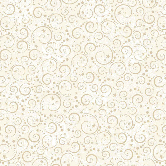 Henry Glass - Nordic Holiday - Mini Swirls, Cream