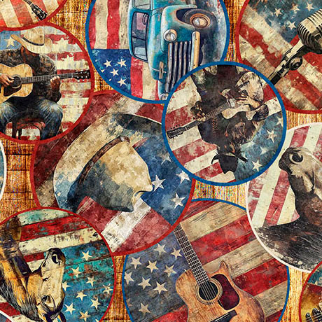 Quilting Treasures - American Country - Vignettes, Rus