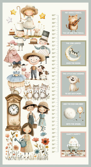 Blank Quilting - Nursery Rhyme Time - 24" Panel, Ivory