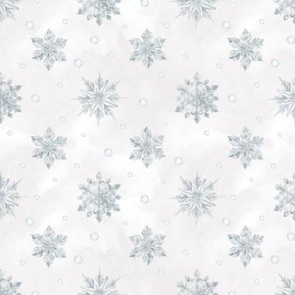 Blank Quilting - Aurora Flurries - Snowflakes and Bubbles, Grey