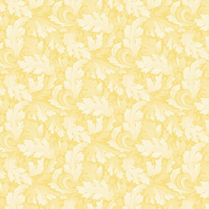 Benartex - Traditions - All About Daisies - Twirling Leaves, Light Yellow
