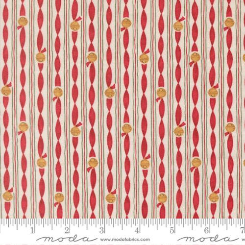 Moda - When Snow Falls - Jingle Bell Stripes, Snowy White