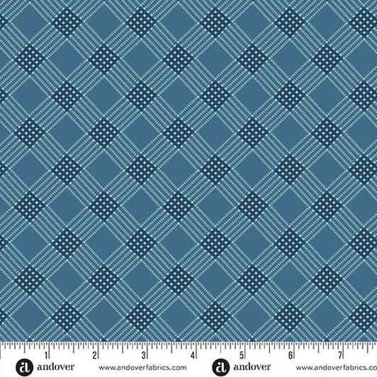 Andover Fabrics - Special Delivery - Tea Towel, Deep Denim