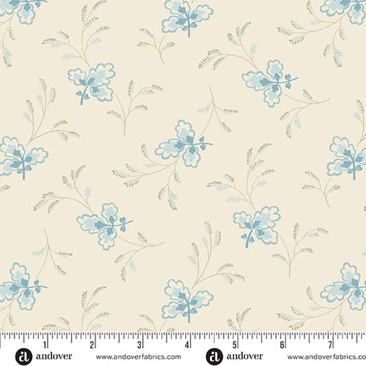 Andover Fabrics - Special Delivery - Floating Leaves, Tranquil