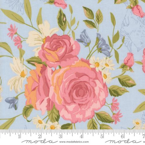 Moda - My Secret Garden - Grandmas Rose, Sky