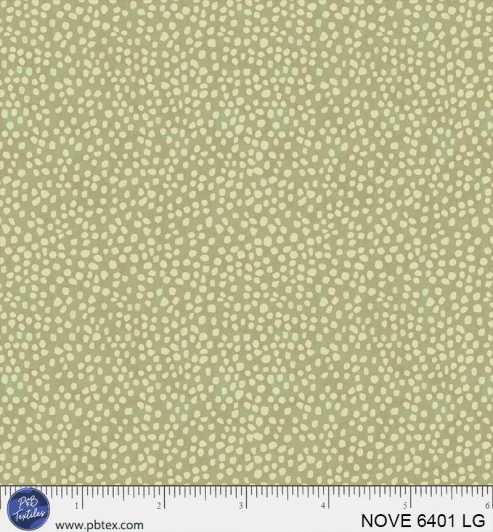 P & B Textiles - Novella - Dotty Allover, Light Green