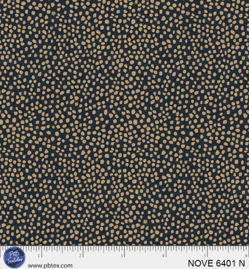 P & B Textiles - Novella - Dotty Allover, Navy