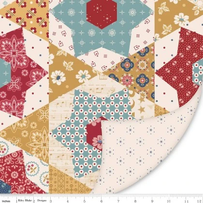 Riley Blake - Double Lush Velvet - Americana Stars, Multi