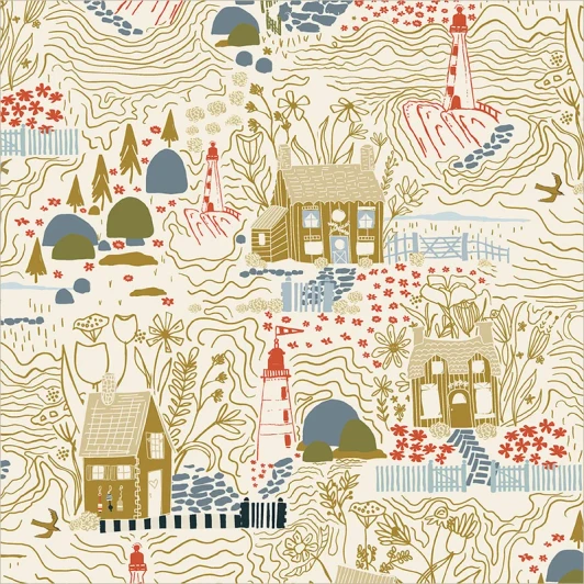 Windham Fabrics - Rocky Coast - Inverness, Ivory