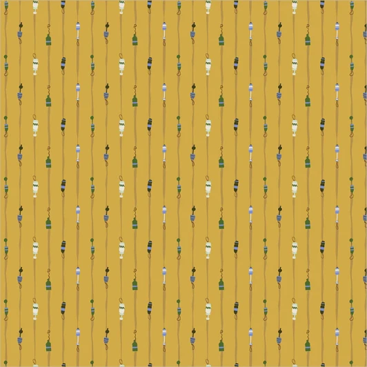Windham Fabrics - Rocky Coast - Buoys, Mustard