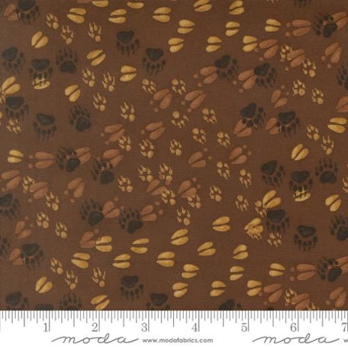 Moda - Quilting Cuddle - Northwoods Lodge - Paw Prints, Mud