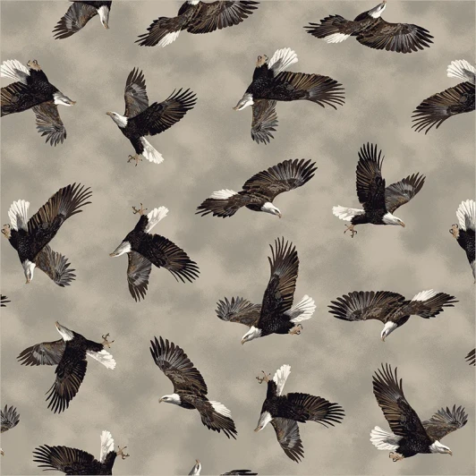 Windham - Archer Flannel - Majestic Eagle, Taupe