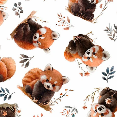 Quilting Treasures - PandaLand - Panda Toss, White