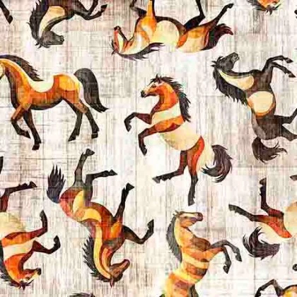 Quilting Treasures - Canyonlands - Horses, Birch