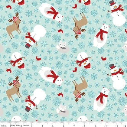 Riley Blake - A Perfect Winter - Snow Critters, Powder
