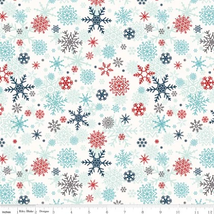 Riley Blake - A Perfect Winter - Snowflakes, White